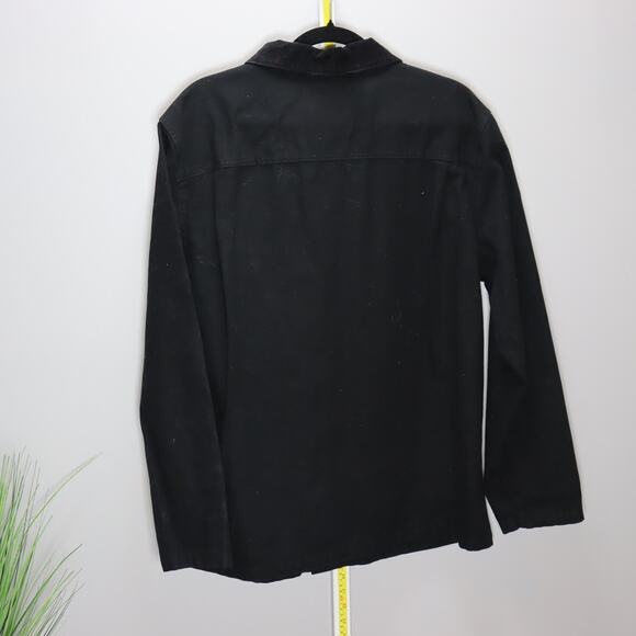 Vans Black Canvas Workwear Jacket Corduroy Collar Size Large - Picture 2 of 4
